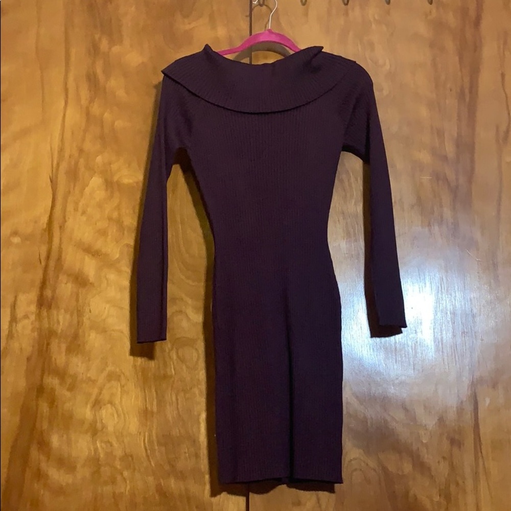 OFF THE SHOULDER SWEATER DRESS!